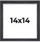 14x14 Shadow Box 3/4" Depth Picture Frame with UV-Resistant Acrylic & Acid Free Backing, Available in 4 Finishes - Black, Grey, White